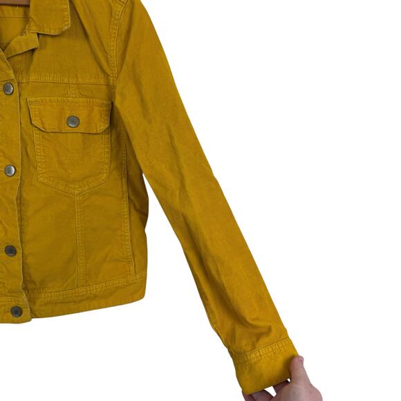 Gap Women 1969 Corduroy Trucker Jacket Size Large Mustard Retro Y2K Classic Fall - Picture 2 of 8